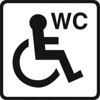 Wheelchair accessible toilet symbol