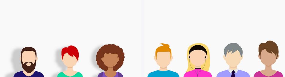 Banner graphic of cartoon outlines of people without detailed features